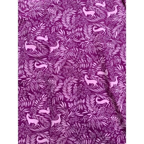 J Crew Crewcuts Girls Forest Print Fuschia Picado Puff Sleeve Dress Medium - Picture 3 of 9